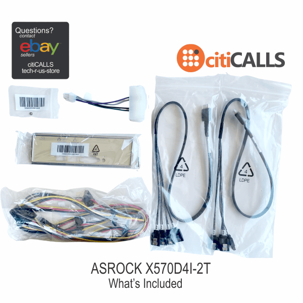 ASRock X570D4I-2T Motherboard AMD Ryzen3 X570 Max.64GB DDR4 PCIE mini-ITX Retail