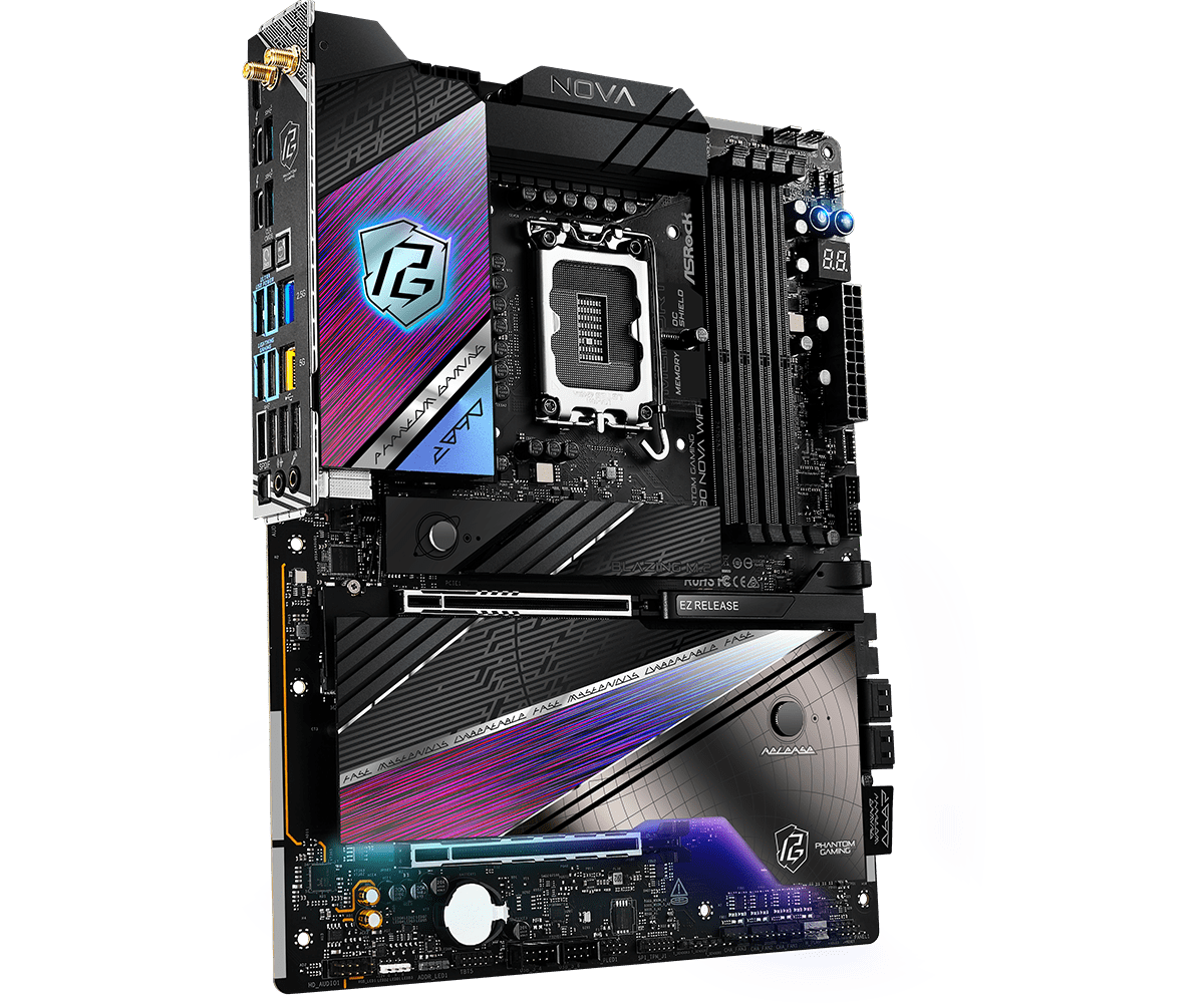 ASRock Z890 NOVA WIFI MB Intel Core LGA1851 DDR5 5G/2.5G LAN HDMI RAID M.2 ATX