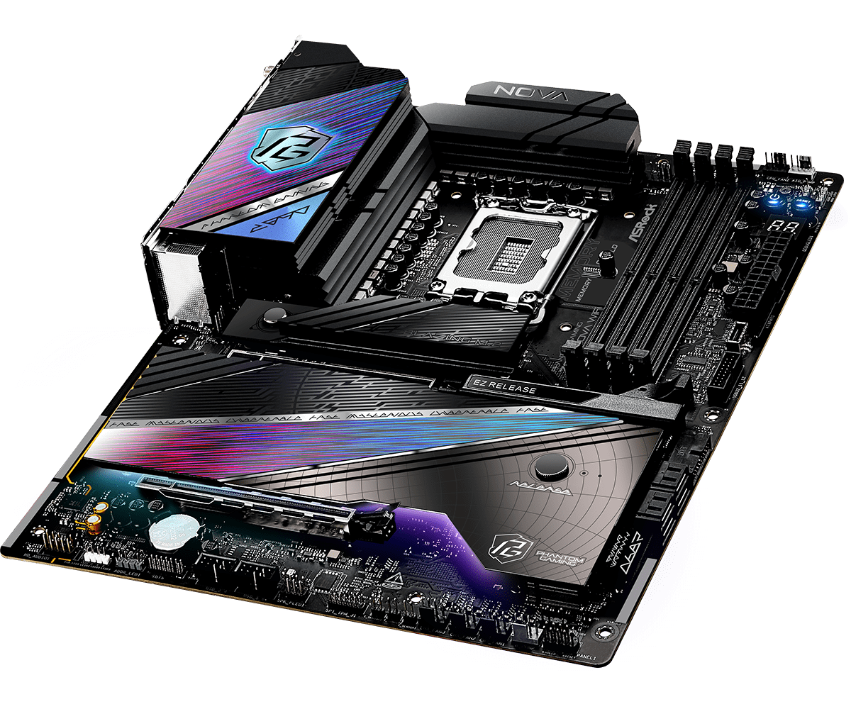 ASRock Z890 NOVA WIFI MB Intel Core LGA1851 DDR5 5G/2.5G LAN HDMI RAID M.2 ATX