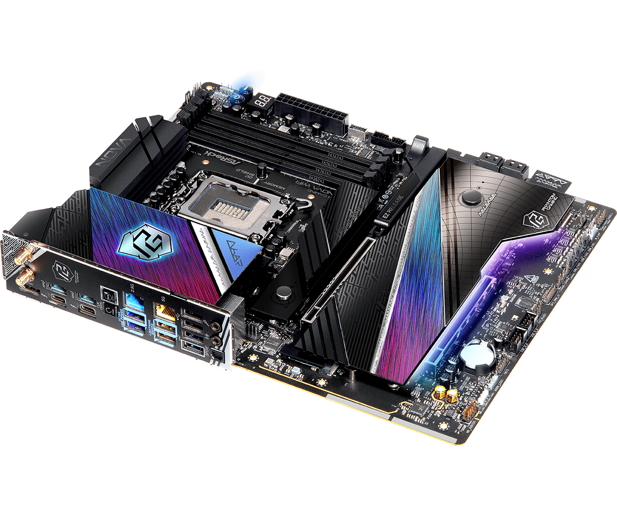 ASRock Z890 NOVA WIFI MB Intel Core LGA1851 DDR5 5G/2.5G LAN HDMI RAID M.2 ATX
