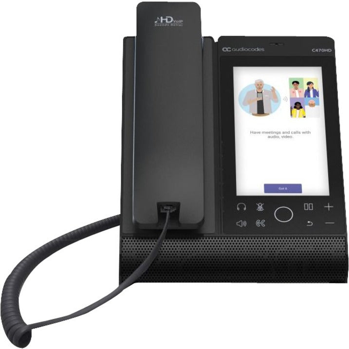 Audiocodes ZOOM-C470HD-DBW C470HD IP Phone Corded/Cordless - Bluetooth, Wi-Fi