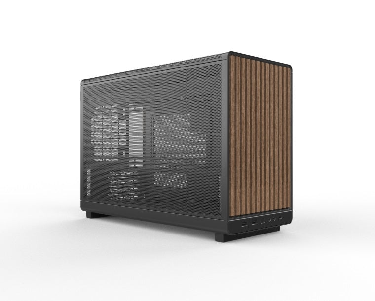 Lian-LI A3-mATX-WD Black PC Case - wood front panel Mini tower MicroATX Chassis
