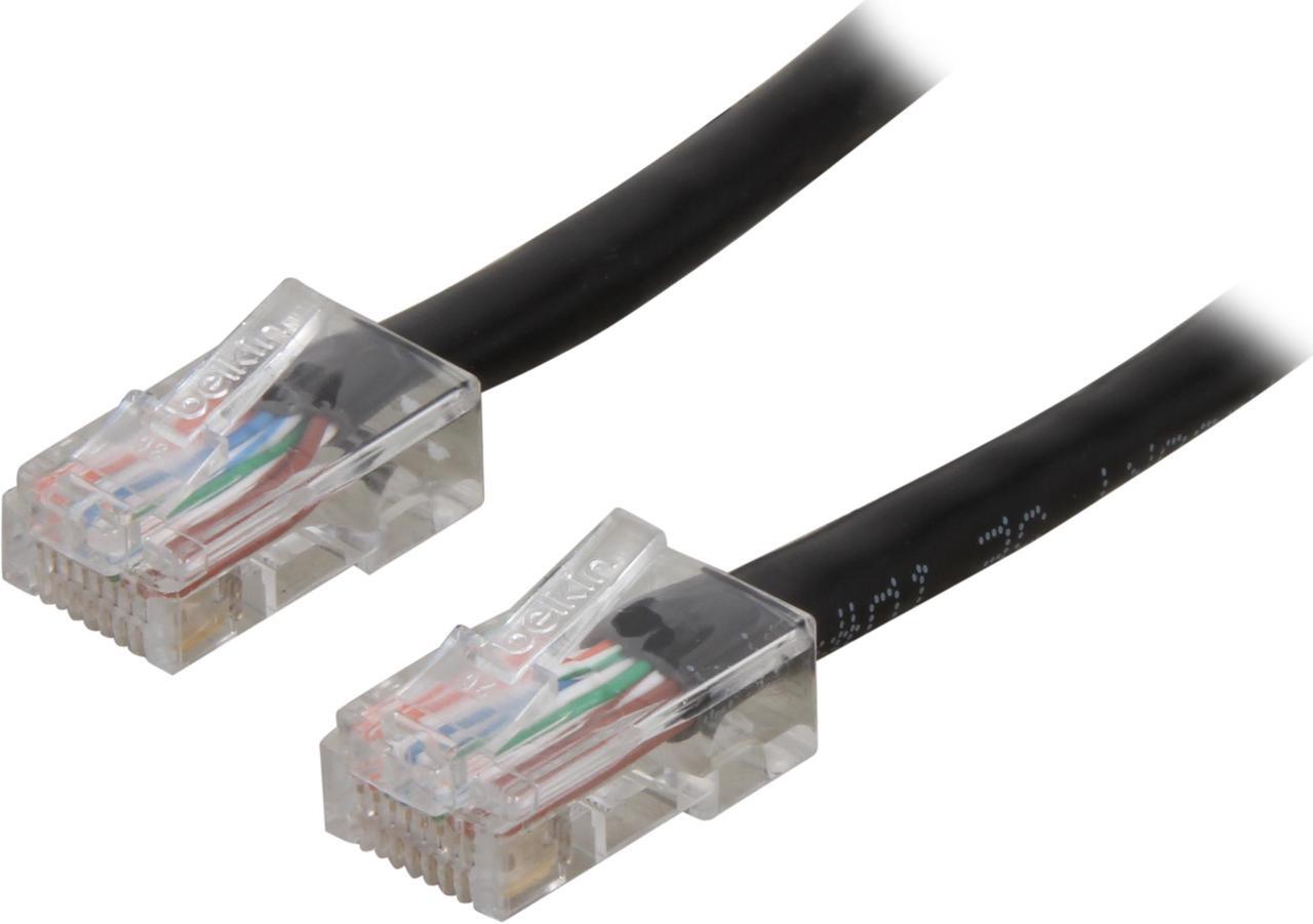 Belkin A3L791-14-BLK Cat5e Network Cable - RJ-45 Male Network - 14 ft - Black