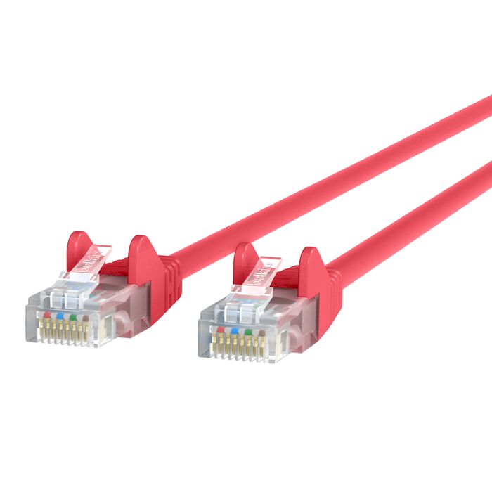 Belkin A3L980B07-RED-S Cat. 6 Patch Cable - RJ-45 Male - 7ft