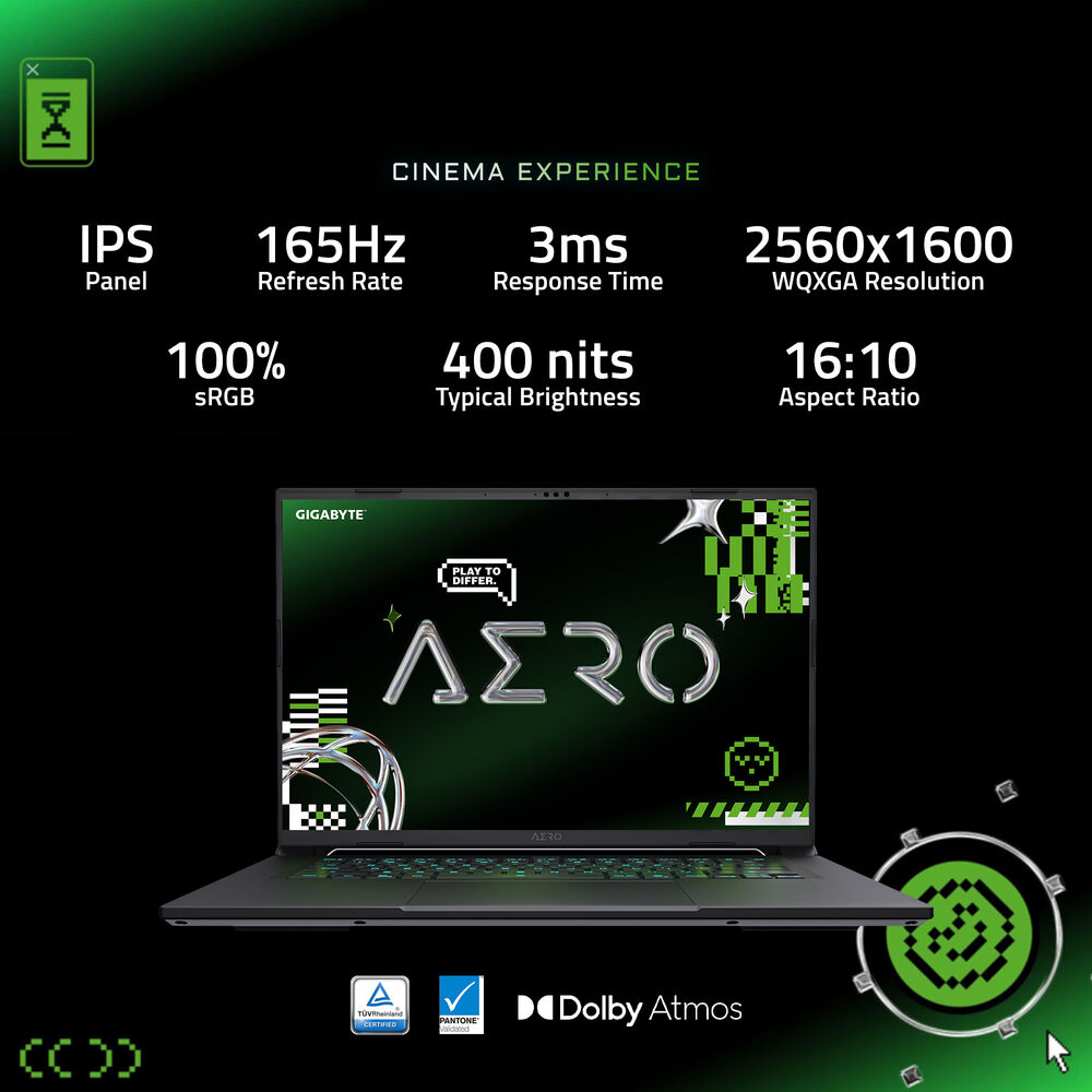 Gigabyte AERO X16 1WH93USC94AH Notebook -16 RyzenAl7 350 16G 1TB RTX5070 W11H