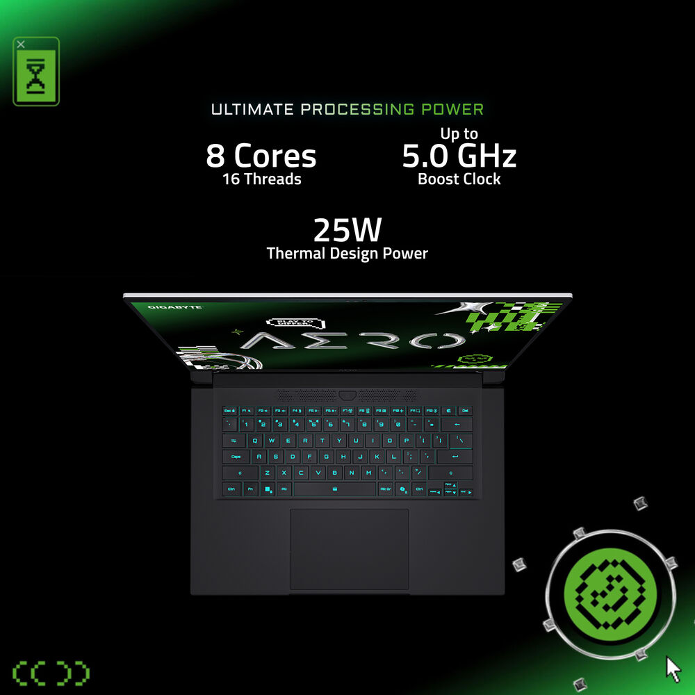 Gigabyte AERO X16 1WH93USC94AH Notebook -16 RyzenAl7 350 16G 1TB RTX5070 W11H