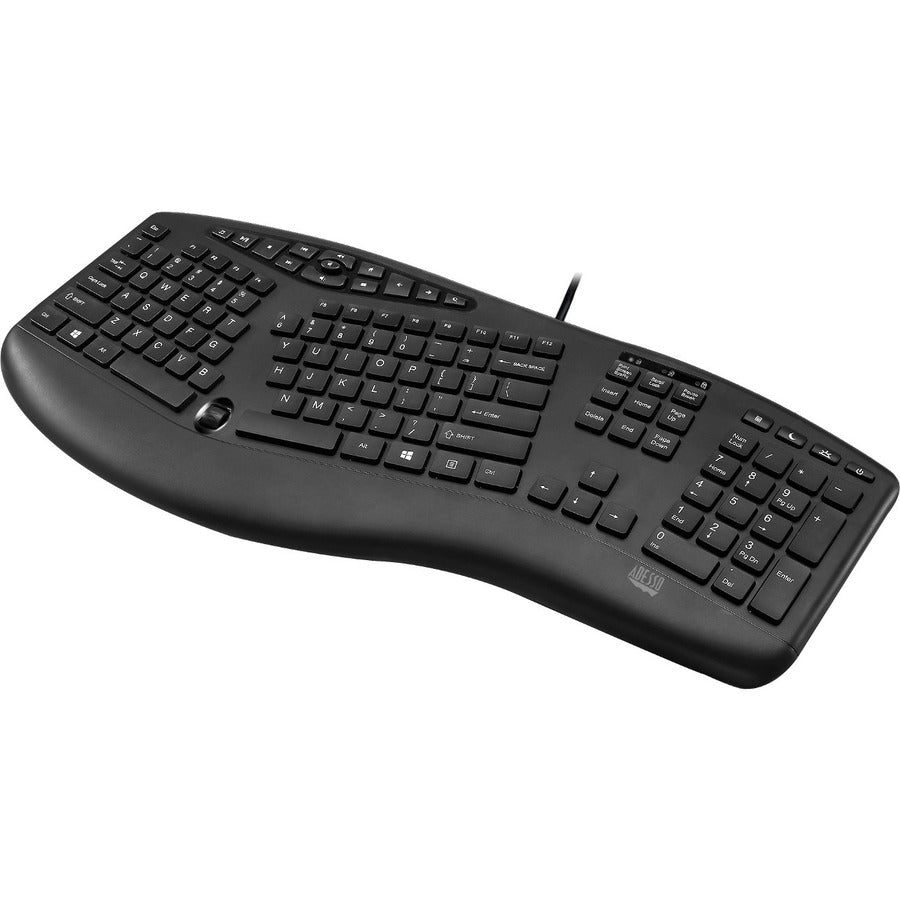 Adesso AKB-160UB TruForm Ergonomic Desktop Keyboard - Cable - 104 Key(s)