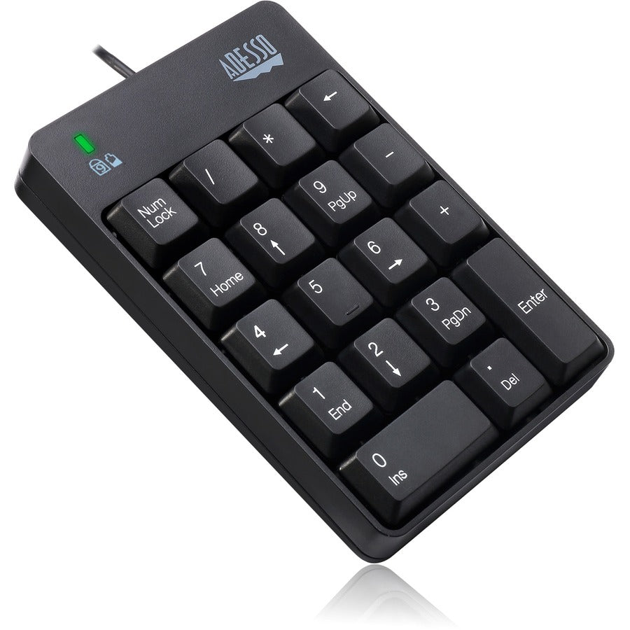 Adesso AKB-601UB USB Spill Resistant 18-Key Numeric Keypad - Black
