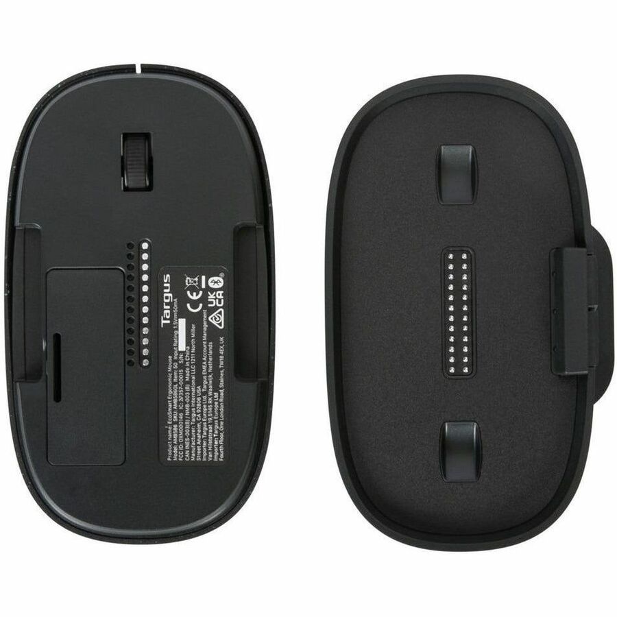 Targus AMB586GL ErgoFlip Ambidextrous EcoSmart Mouse - Wireless - Bluetooth