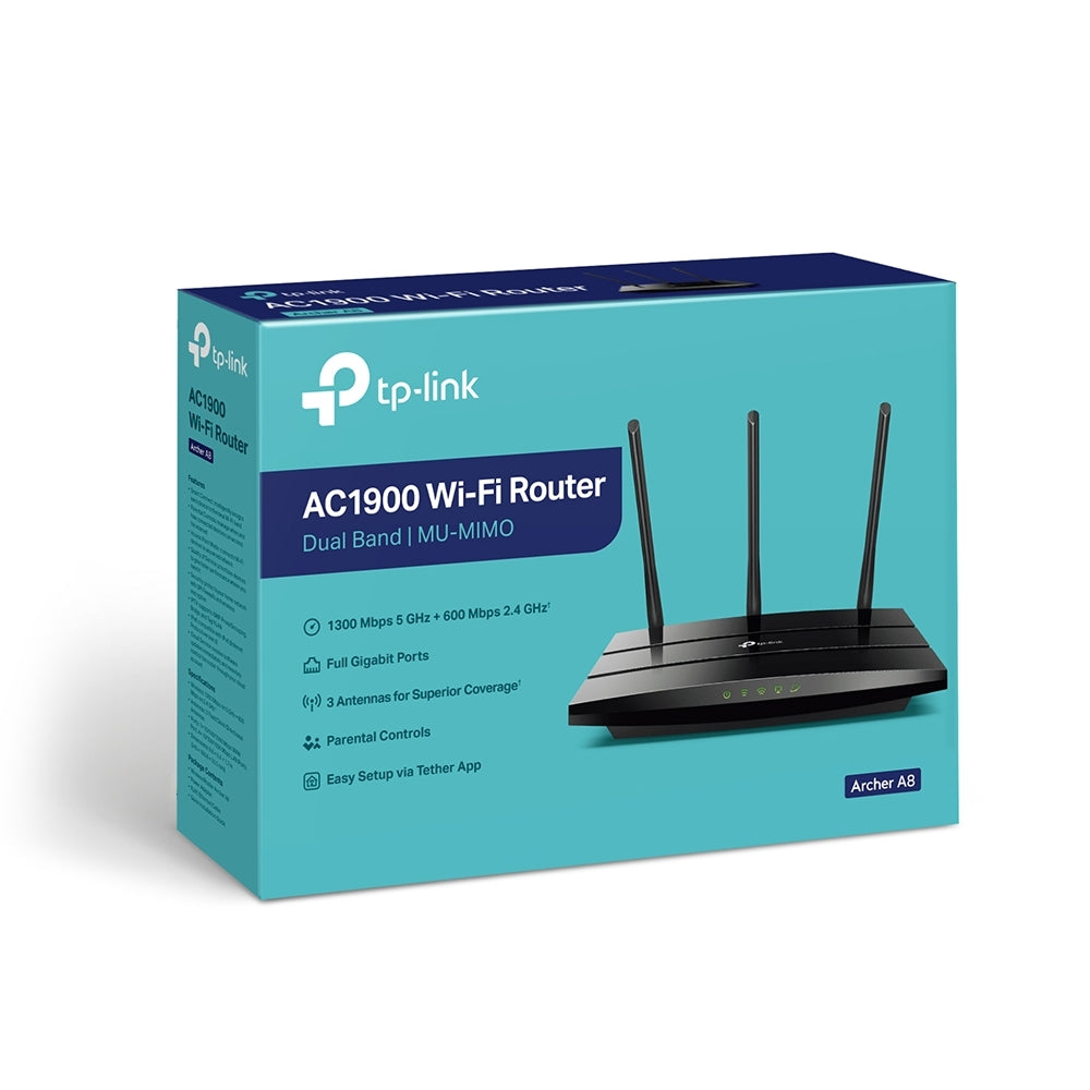 TP-Link Archer A8 AC1900 Wireless MU-MIMO Wi-Fi Router 5 2.4GHz Retail