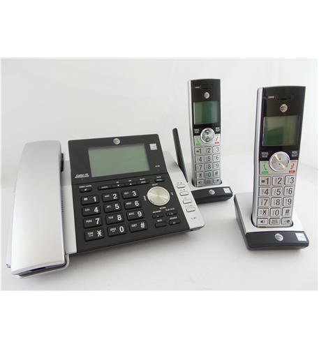 AT&T CL84215 2 Cordless + Corded Base Answering System Caller ID/Call Waiting PT