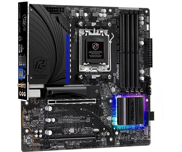 ASRock B650M PG Riptide WIFI Motherboard - AMD B650 AM5 Max128GB DDR5 Micro ATX