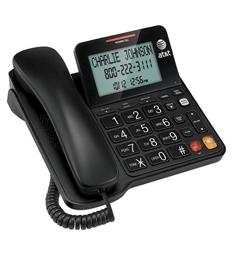 AT&T CL2940 Black Corded Phone with Caller ID/Call Waiting Large Display