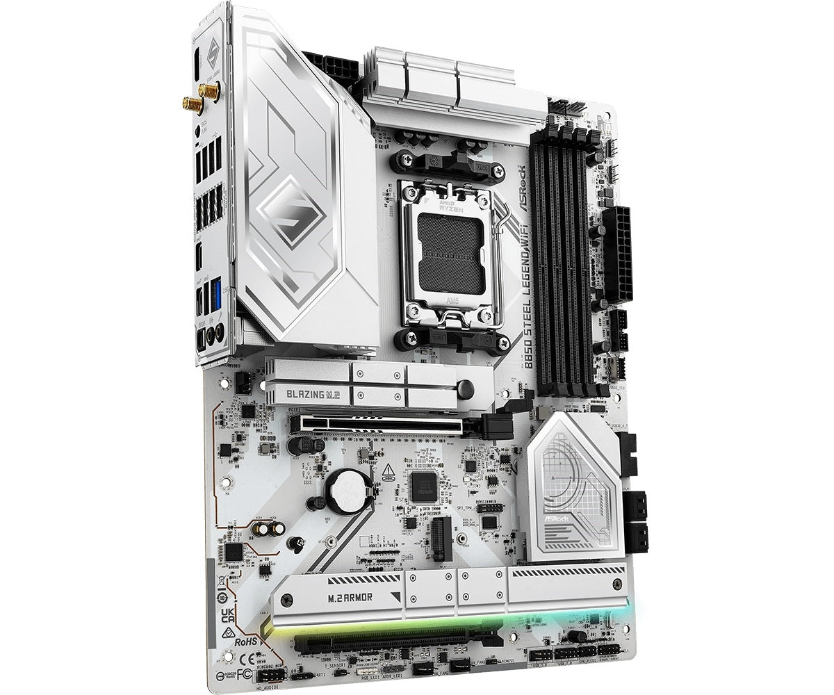 ASRock B850 Steel Legend WiFi Motherboard - B850 AM5 Max256GB DDR5 ATX Retail