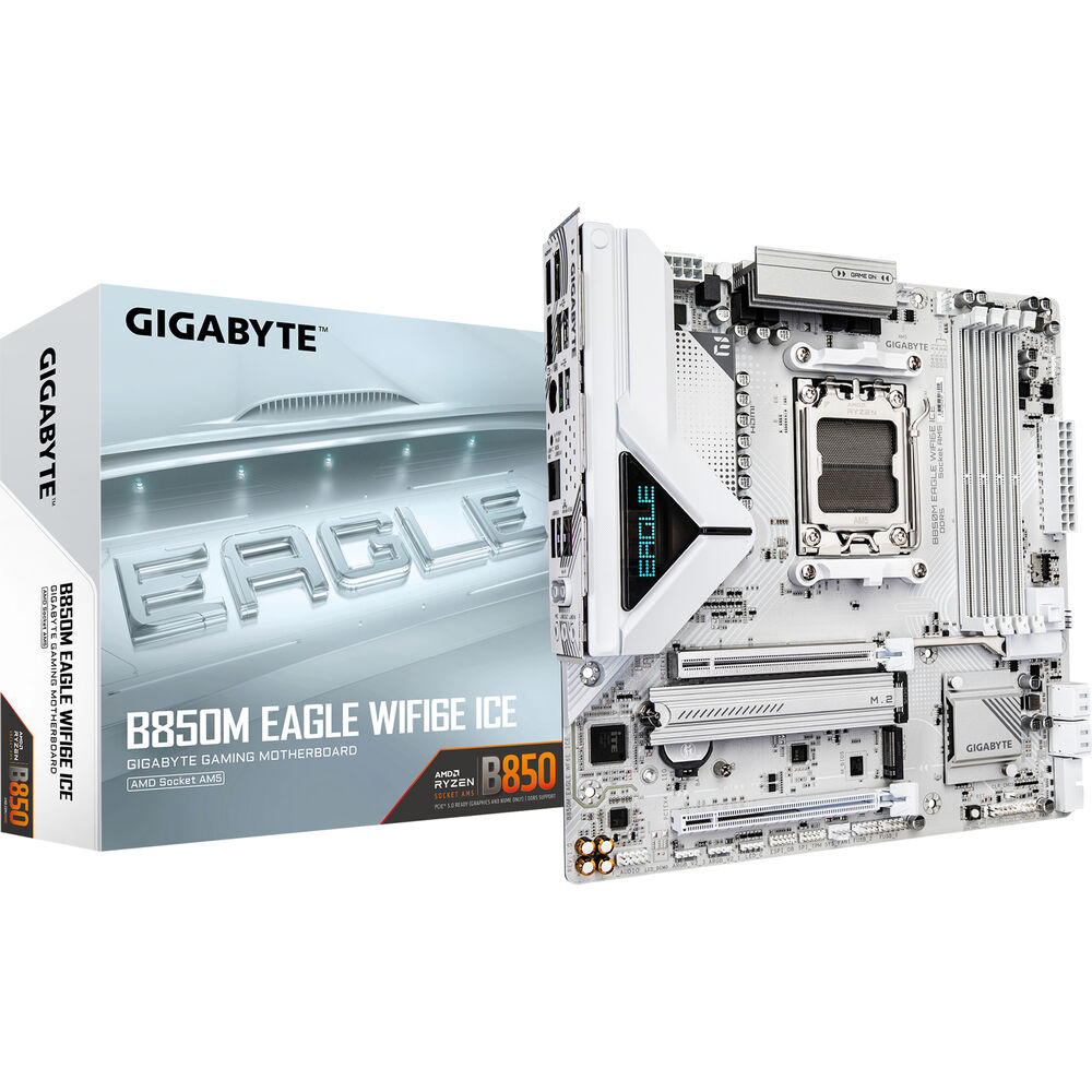 Gigabyte B850M EAGLE WIFI6E ICE Motherboard - AMD B850 AM5 Max256GB DDR5