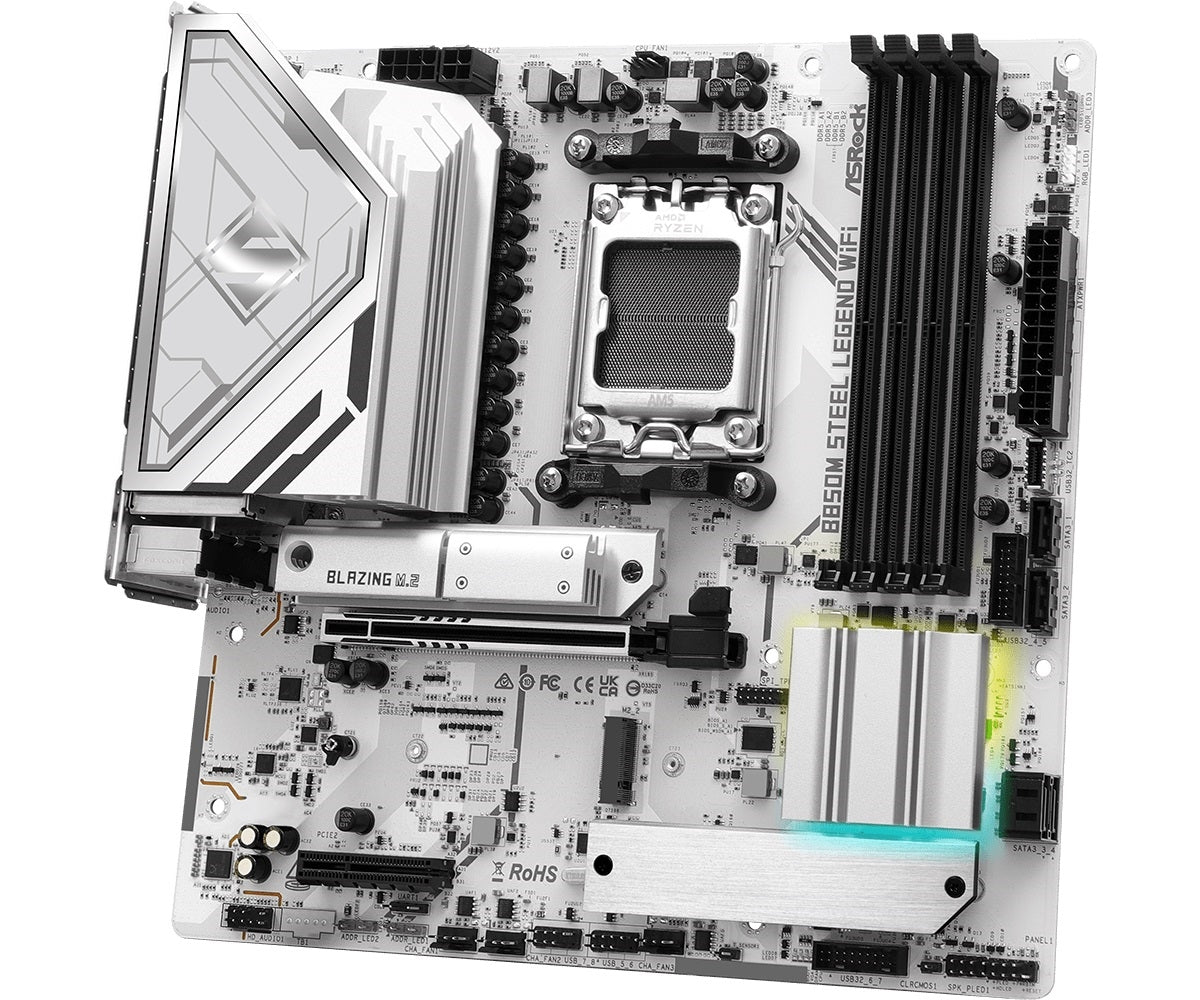 ASRock B850M Steel Legend WiFi Motherboard -AMD B850 AM5 Max256GB DDR5 Micro ATX