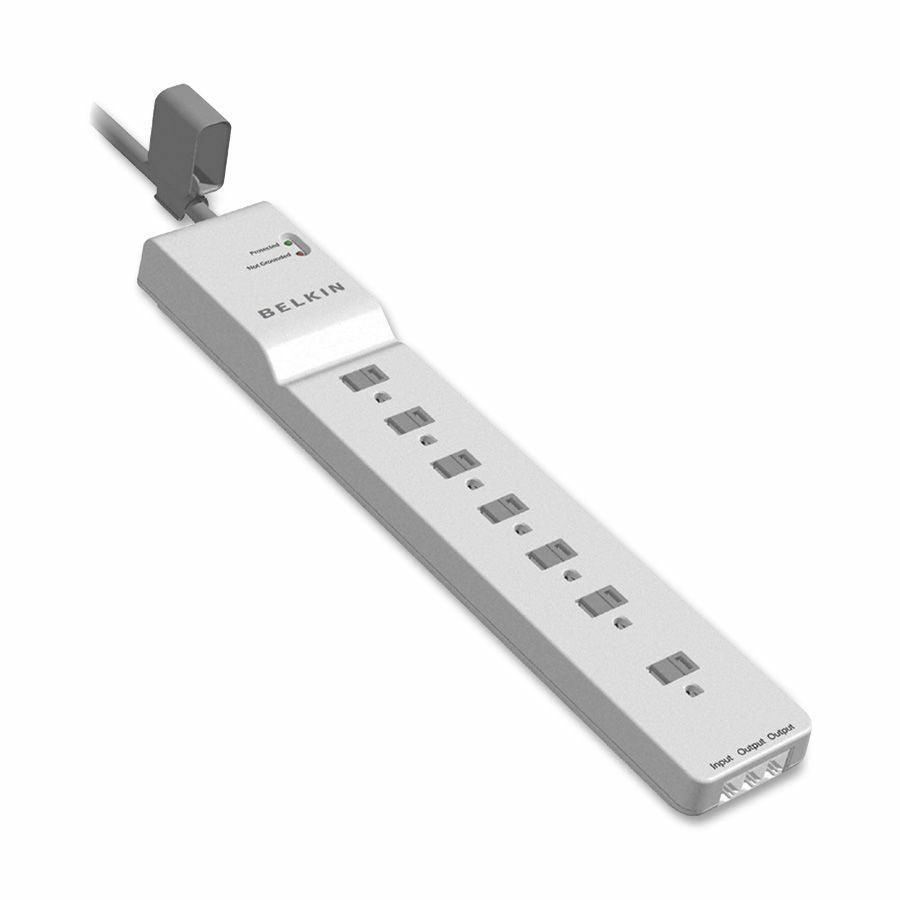 Belkin BE10720012 7-Outlet Surge Protector - 12ft Cord - Right Angle Plug
