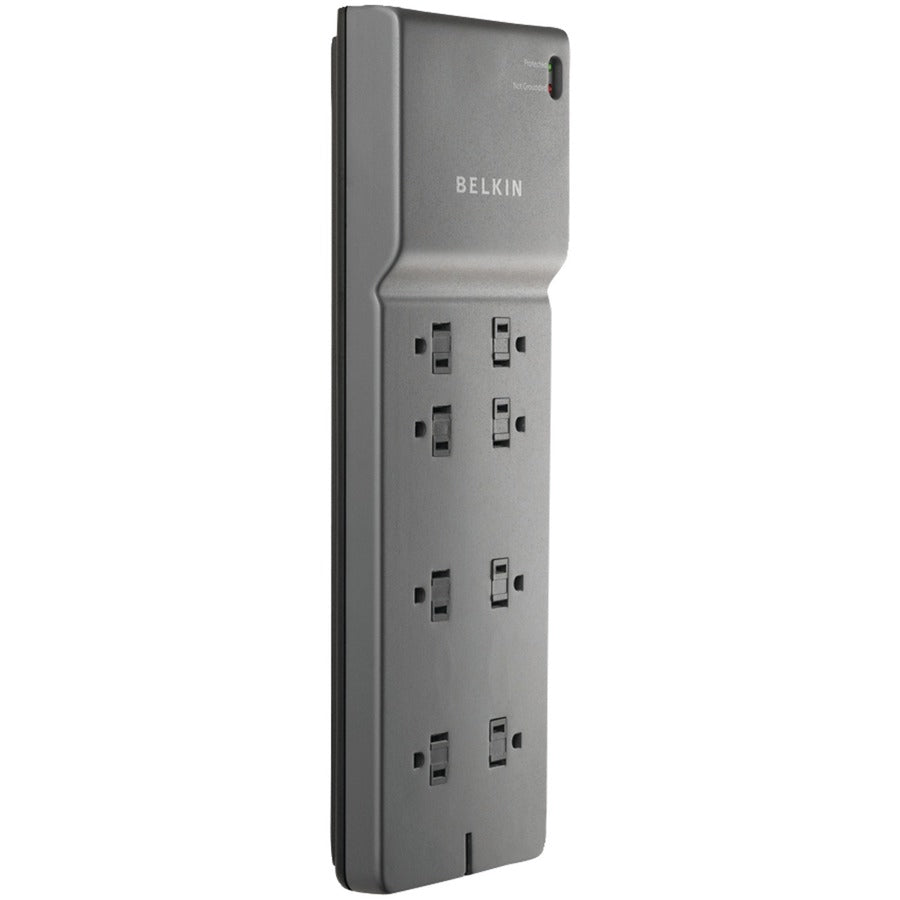 Belkin BE10800008-CM 8-Outlet Surge Protector - 8ft Cord - Right Angle Plug