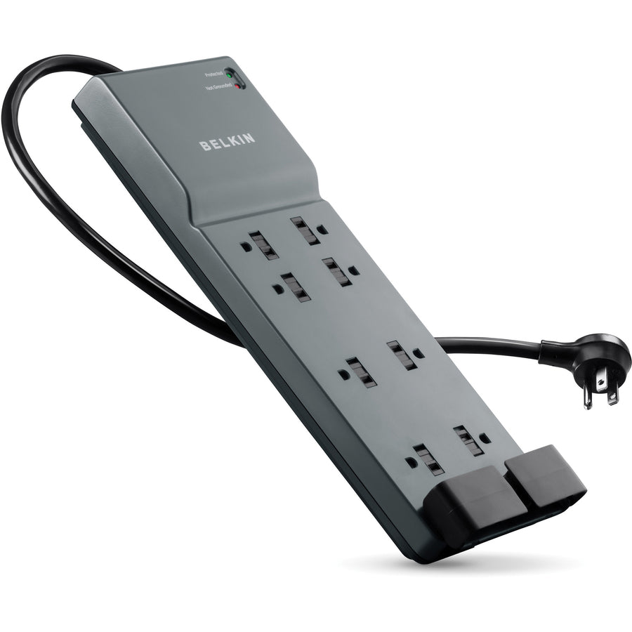 Belkin BE10820006 8-Outlet Surge Protector - 6ft Cord - Right Angle Plug - 3550J