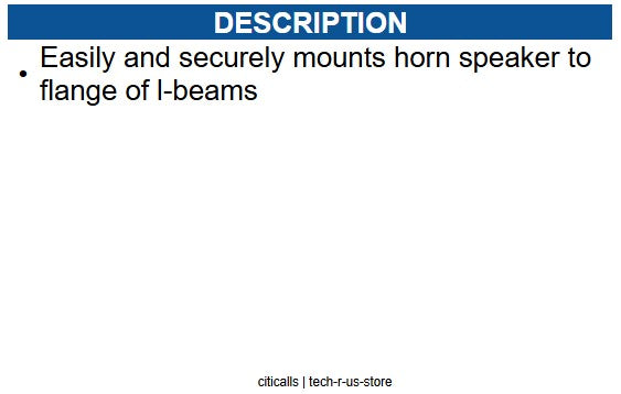 Bogen BG-BC1 Beam Clamp for Bogen Horn Speakers