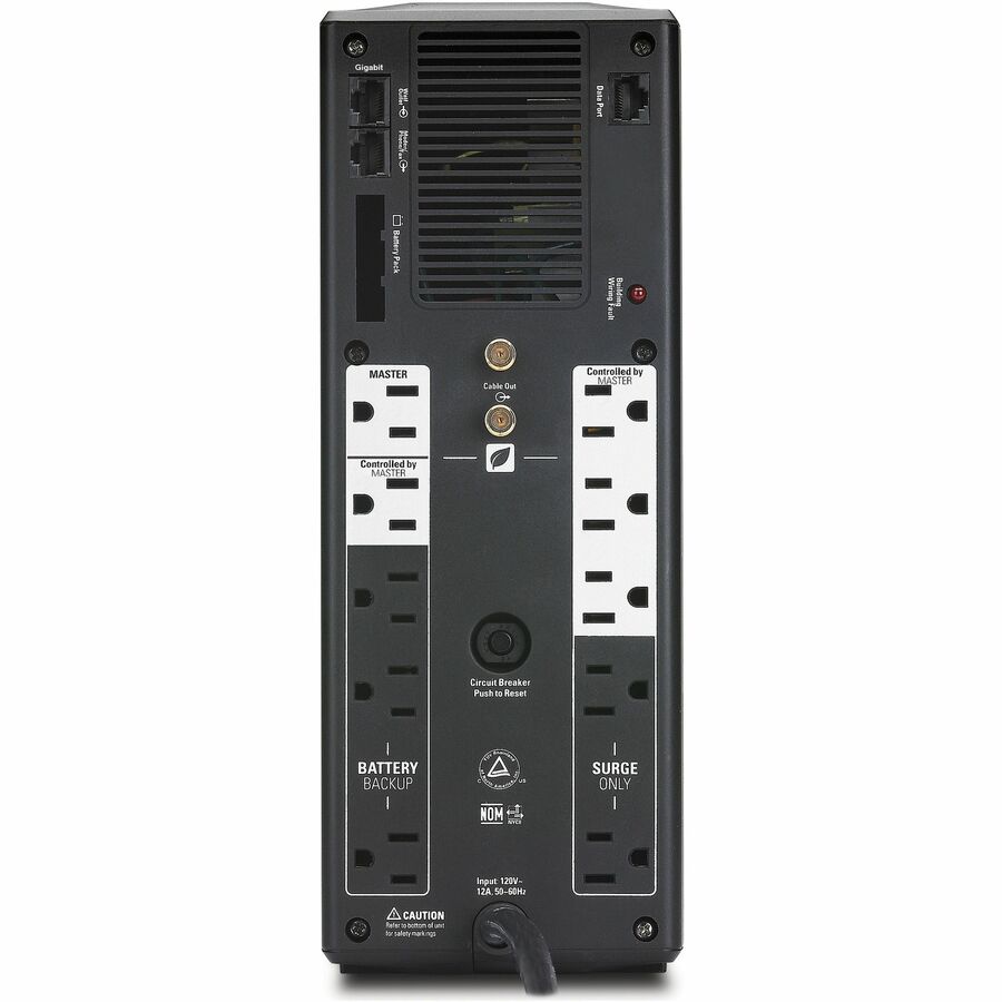 APC BR1500G Back-UPS Pro, 1500VA/865W, Tower, 120V, 10x NEMA 5-15R outlets
