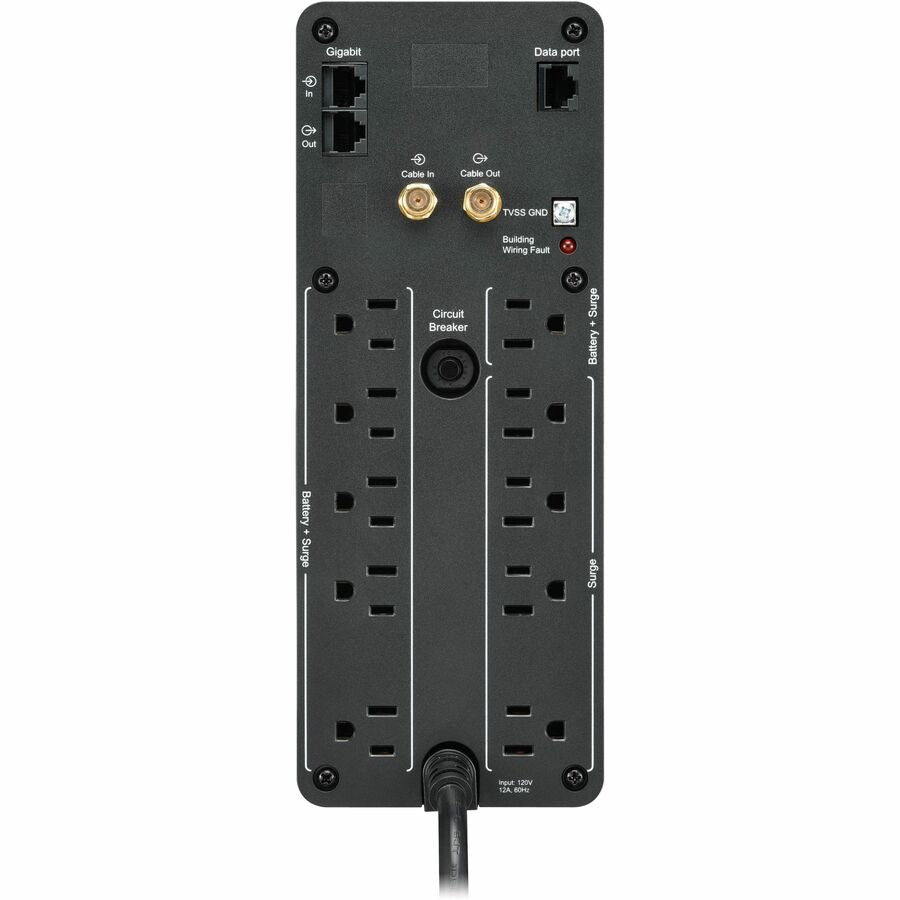 APC BR1500MS2 Back-UPS Pro, 1500VA/900W, Tower, 120V, 10x NEMA 5-15R outlets