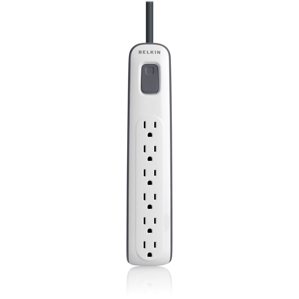 Belkin BV106000-04 6 Outlet Surge Protector with 4ft Power Cord - 630 Joules