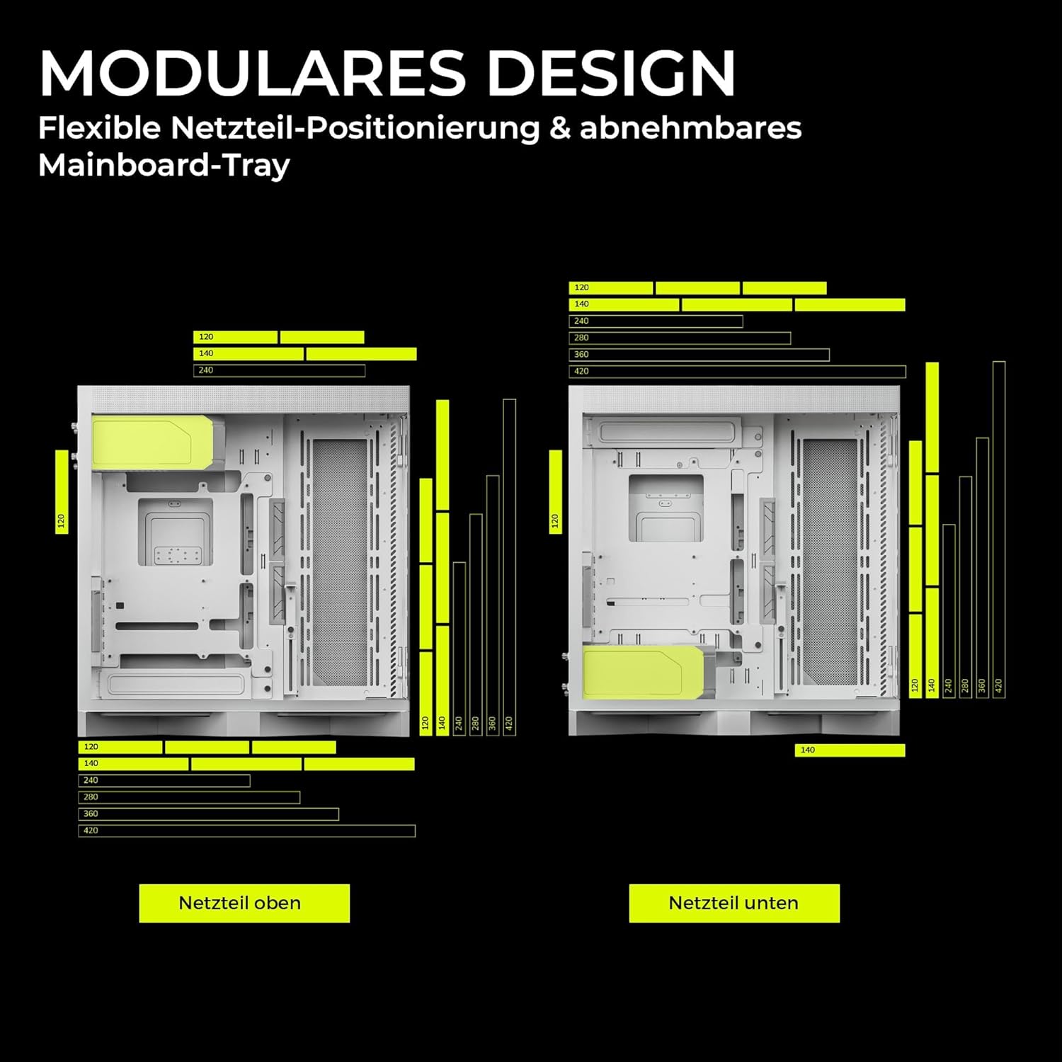 TRYX C-L700N-NN0H-G0W Computer Case - LUCA L70 Midtower White E-ATX