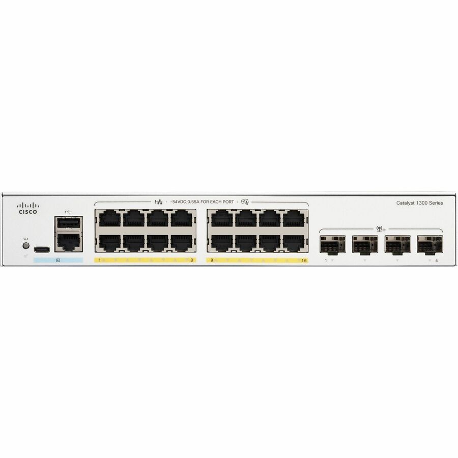 Cisco C130016P4X Catalyst C1300-16P-4X Ethernet Switch - 16 Ports - Manageable