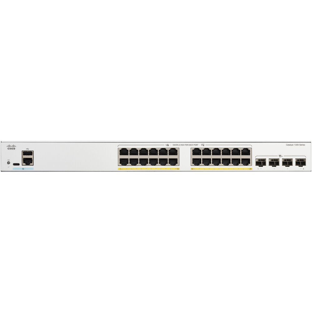 Cisco C130024FP4X Catalyst C1300-24FP-4X Ethernet Switch - 24 Ports - Manageable