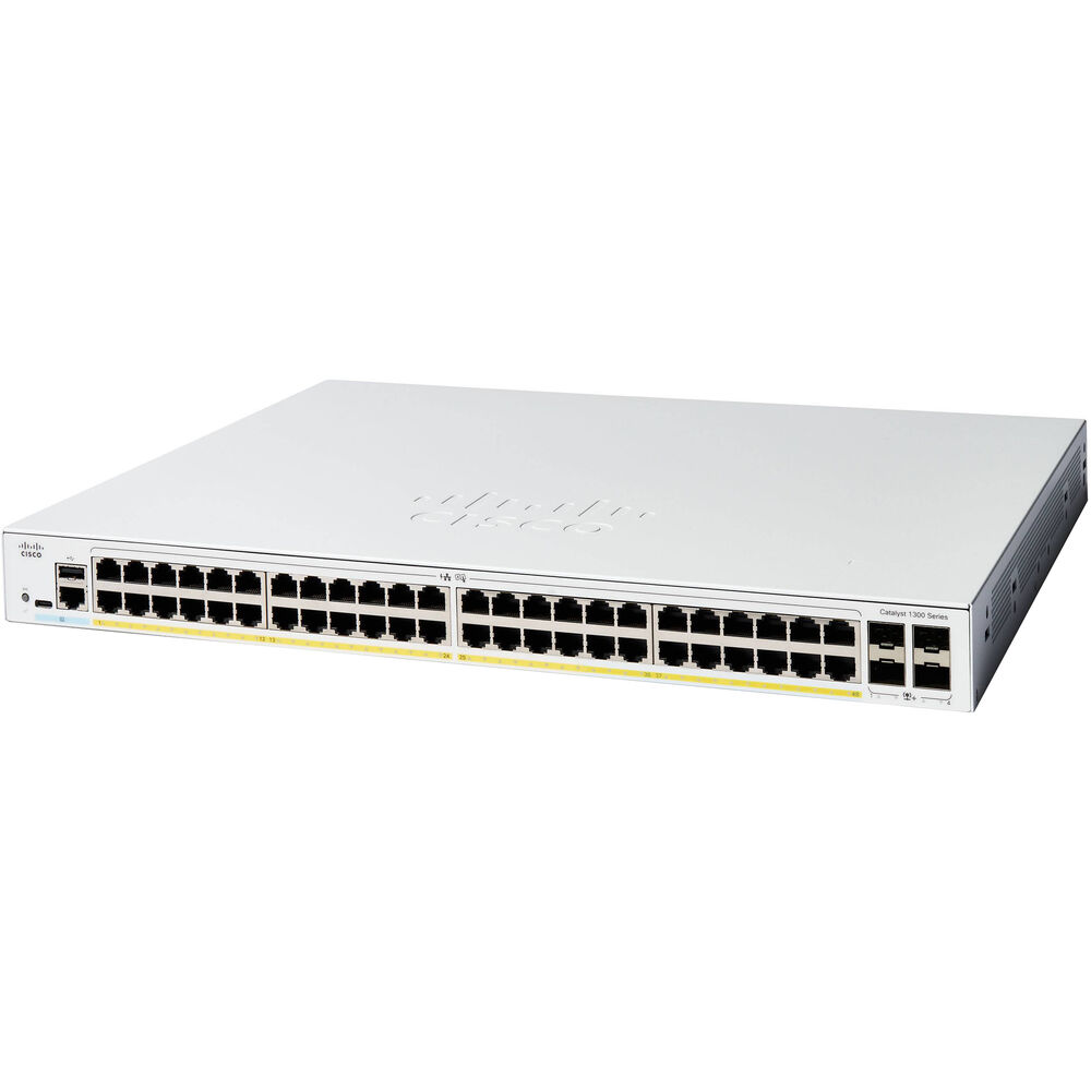 Cisco C130048P4X Catalyst C1300-48P-4X Ethernet Switch - 48 Ports - Manageable