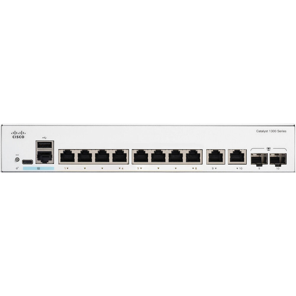 Cisco C13008TE2G Catalyst C1300-8T-E-2G Ethernet Switch - 10 Ports - Manageable