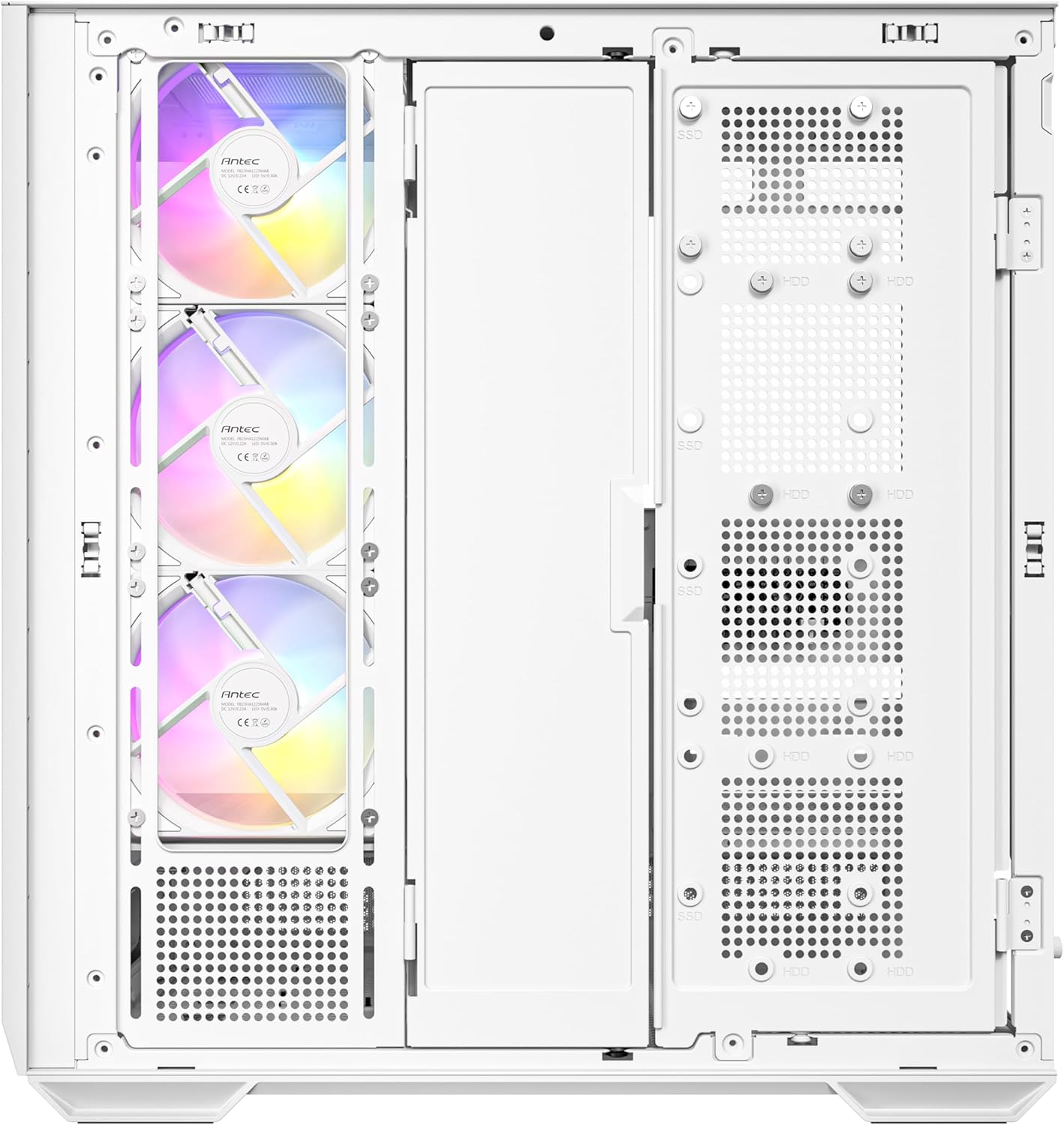 Antec C7 ARGB W White, RTX 40 GPU Support, 4 x 120mm - Mid-Tower E-ATX PC Case