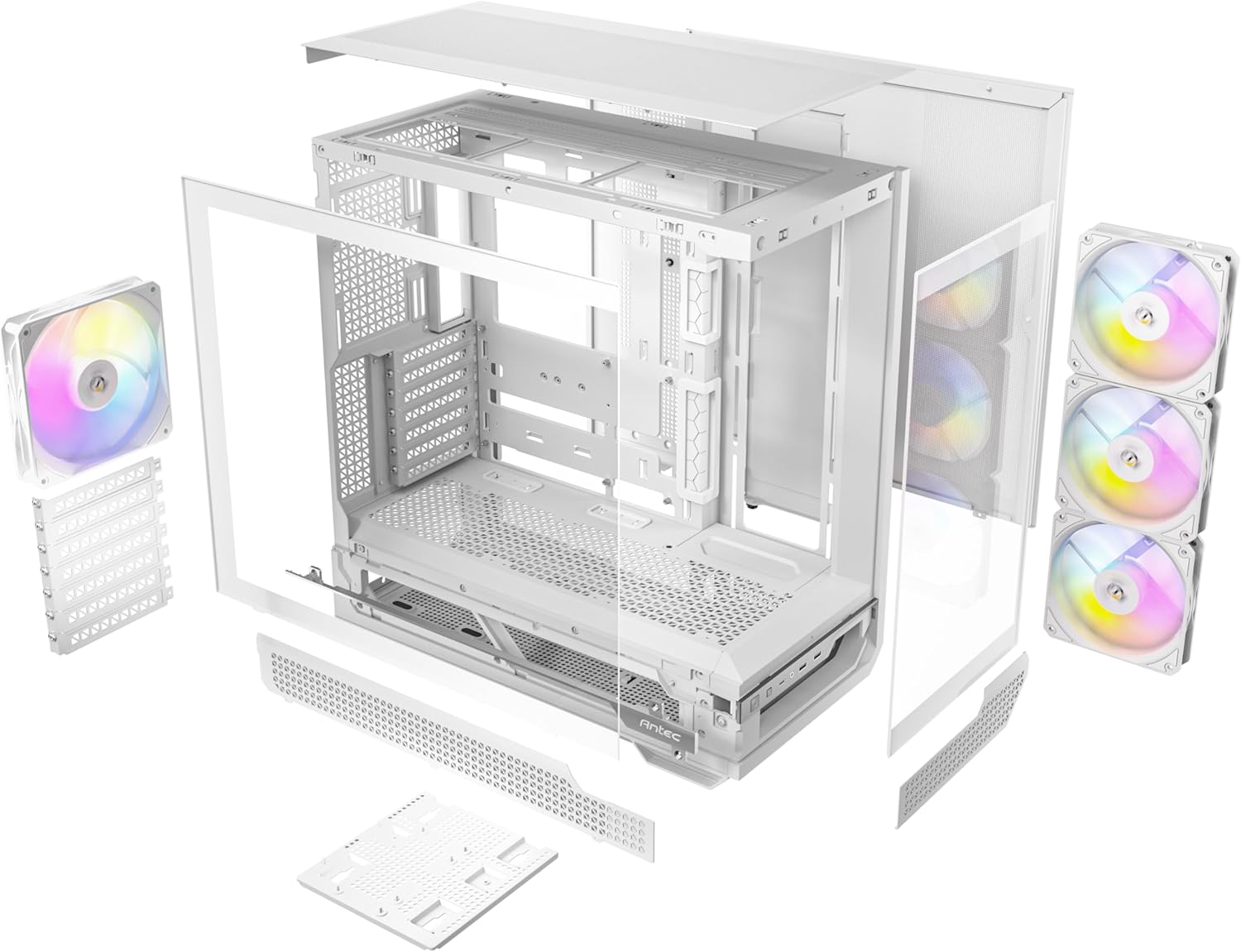 Antec C7 ARGB W White, RTX 40 GPU Support, 4 x 120mm - Mid-Tower E-ATX PC Case