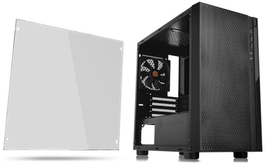 Thermaltake CA-1J4-00S1WN-01 Versa H18 TG Computer Case - Micro Tower - 4 x Bay