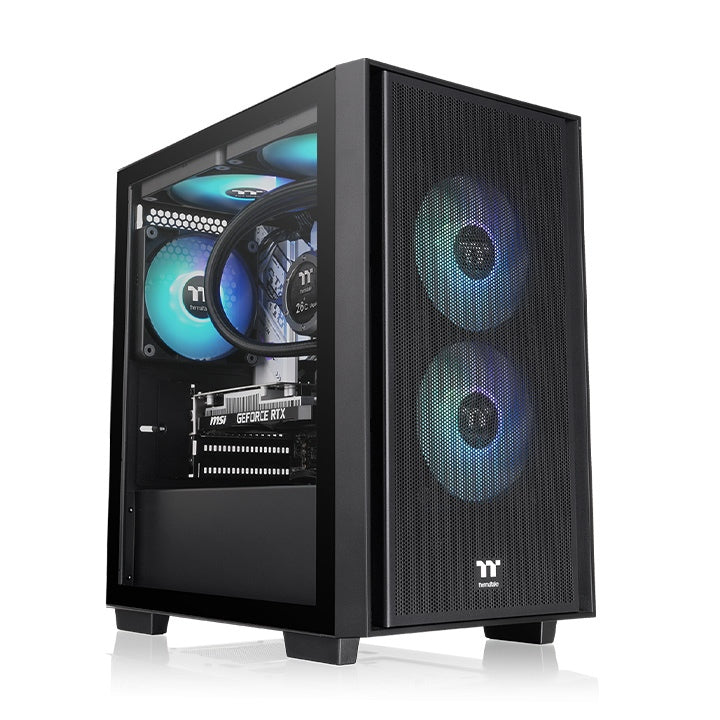Thermaltake CA-1Y8-00S1WN-02 Computer Case - Versa H16 TG ARGB MicroTower m-ATX