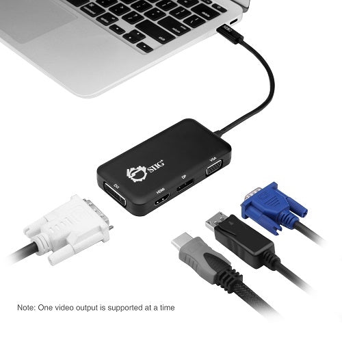 SIIG CB-TC0611-S1 USB-C to DVI VGA DP Multiport Video Adapter