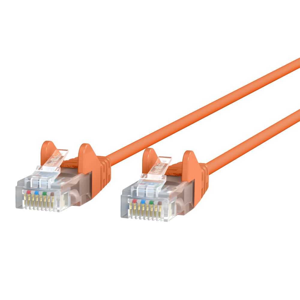 Belkin CE001B04-ORG-S CAT6 Slim Gigabit Snagless UTP Ethernet Cable - 4 ft