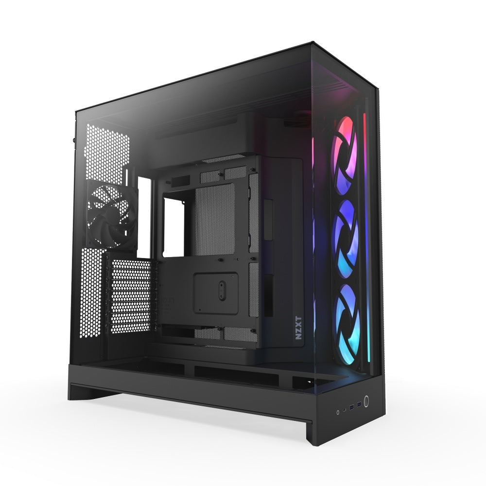 NZXT CM-H92FB-R1 Computer Case - H9 FLOW RGB Mid Tower Tinted TG Black Retail