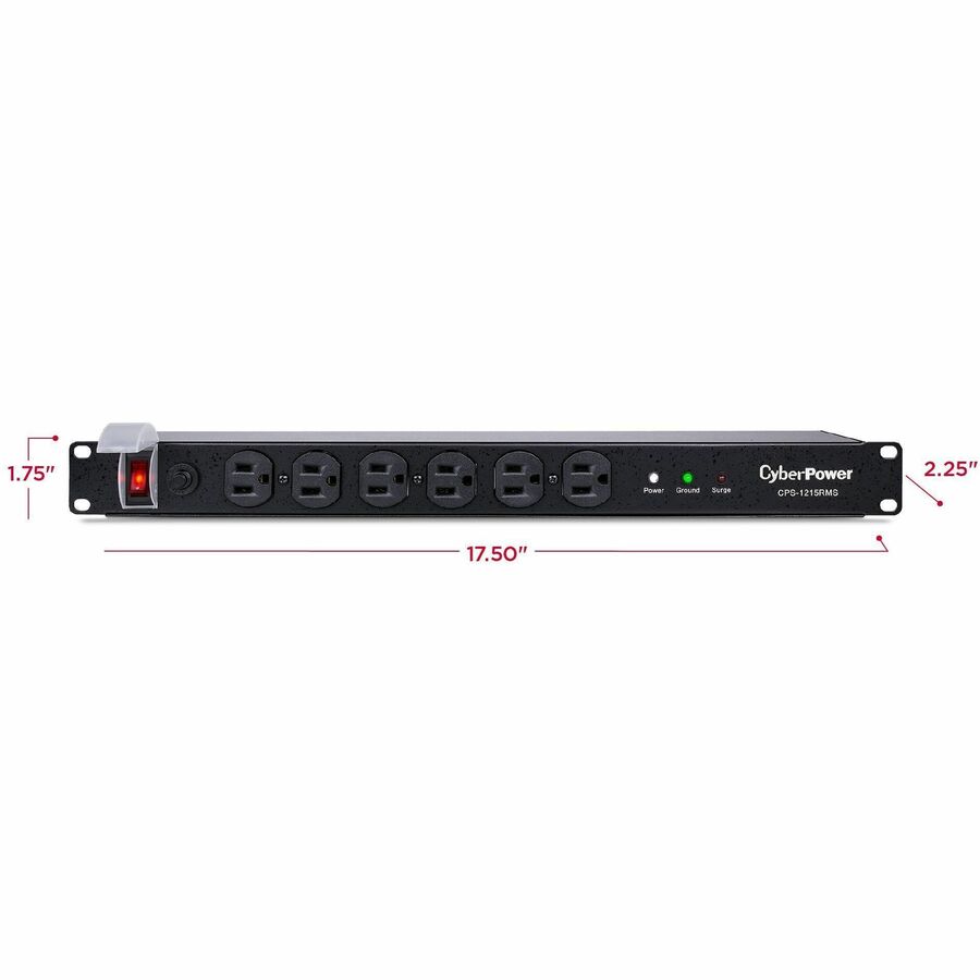 CyberPower CPS1215RMS Rackbar 12 - Outlet Surge with 1800 J - Black