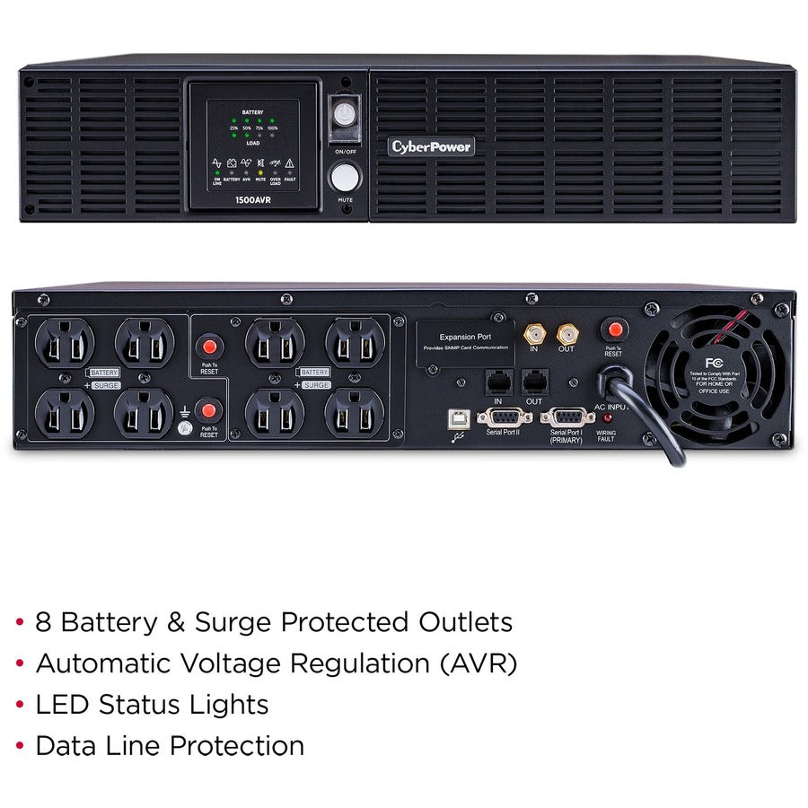 CyberPower CPS1500AVR Smart App LCD UPS Systems - 1500VA/900W, 120 VAC