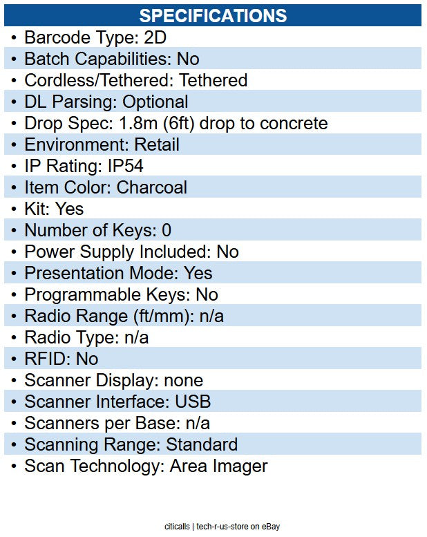 Code CR950-K301-PKU9 Code Reader 950 CR950 Handheld Barcode Scanner Kit Cable
