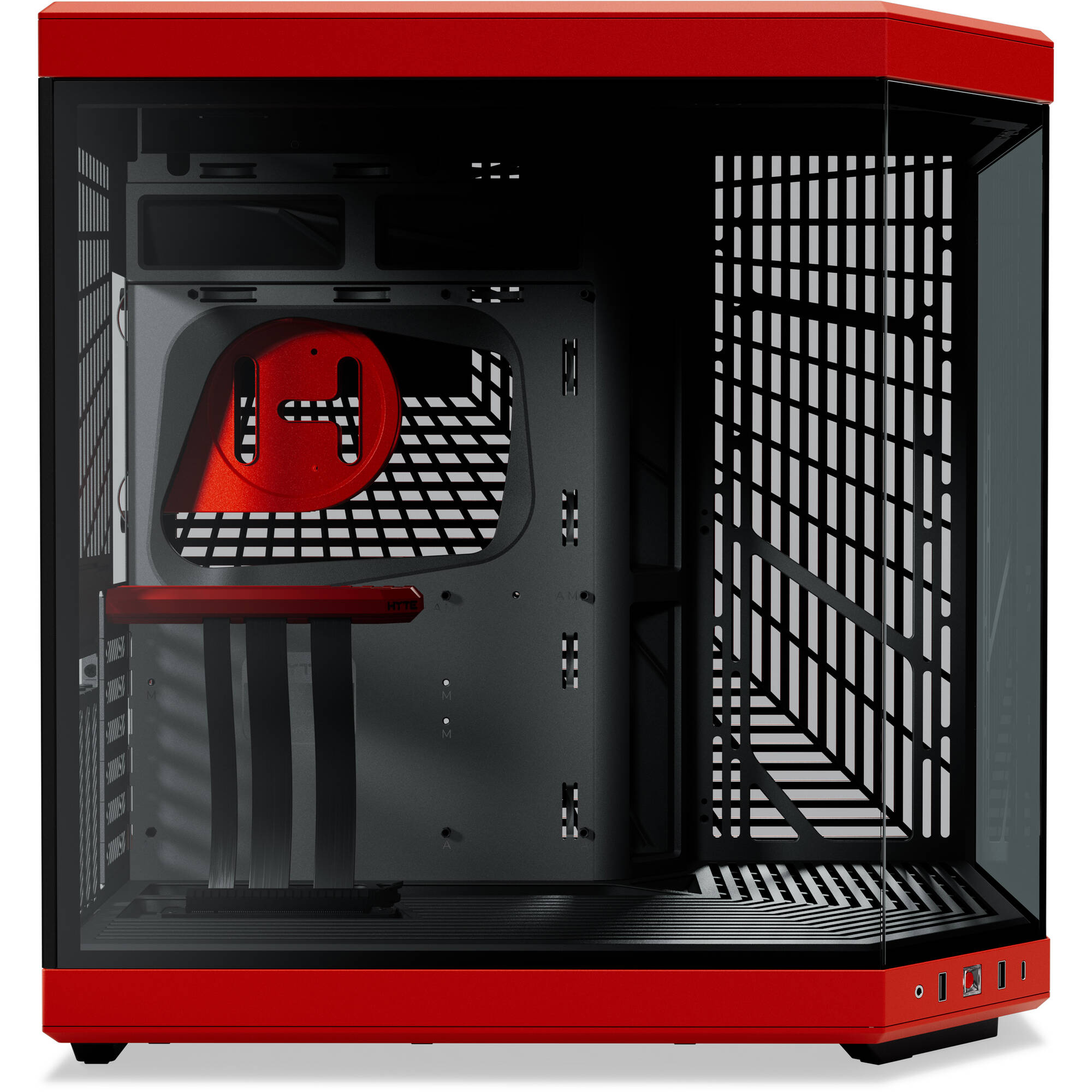 HYTE CS-HYTE-Y70-BR Computer Case - Y70 Dual Chamber Mid-Tower ATX Red Retail