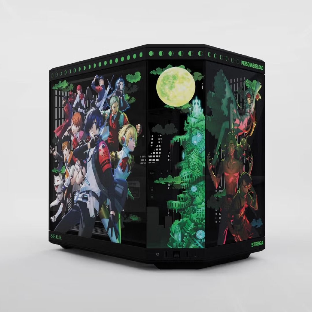 HYTE CS-HYTE-Y70-P3R Computer Case - Y70 Persona 3 ATX Mid Tower TG Black Green