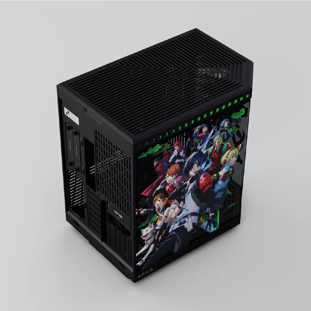 HYTE CS-HYTE-Y70-P3R Computer Case - Y70 Persona 3 ATX Mid Tower TG Black Green