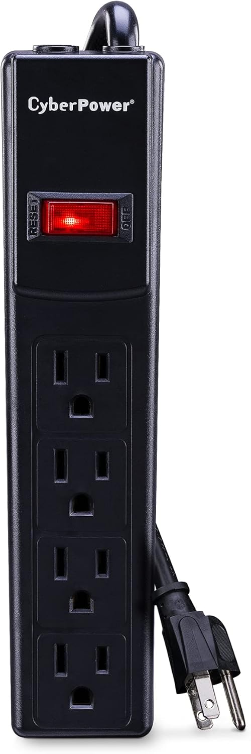 CyberPower CSB404 Essential Surge Protector, 450J/125V, 4 Outlets