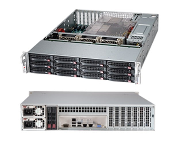 Supermicro CSE-826BE1C-R920LPB Case - 2U 12x3.5 HS SAS SATA 80+P 920W RPS EATX