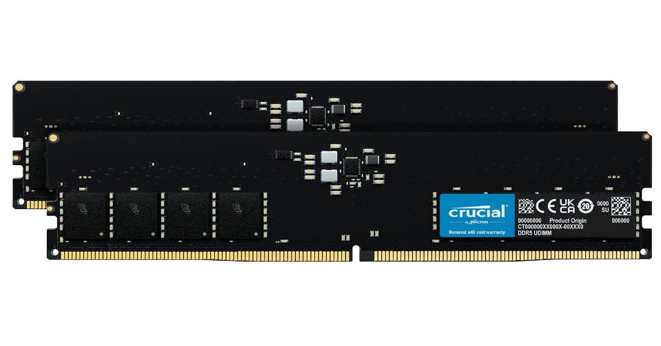 Crucial CT2K8G48C40U5 - DDR5 - kit - 16 GB: 2 x 8 GB - DIMM 288-pin - 4800 MHz
