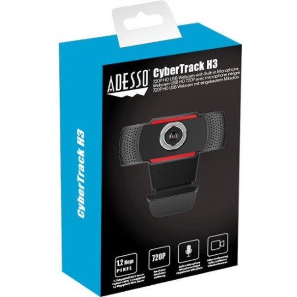 Adesso CyberTrack H3 High Resolution Desktop Webcam - 1.3 Megapixel - 30 fps