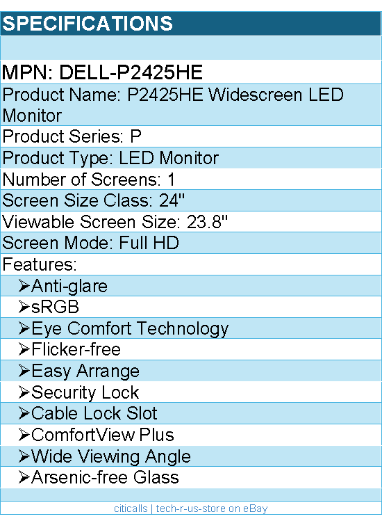 Dell DELL-P2425HE P2425HE 24" Class Full HD LED Monitor - 16:9